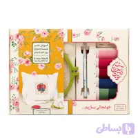 کیت آموزش شماره‌دوزی روی کیف پارچه‌ای (توتبگ) طرح رز