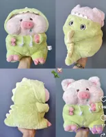عروسک خوک با لباس دایناسور وارداتی(۳۰سانت)