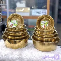آبکش و لگن ۵ تکه طلایی
