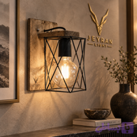 چراغ دیواری مدل قفس مفتولی