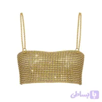 کراپ تاپ طرح زره ای طلایی زنانه 103