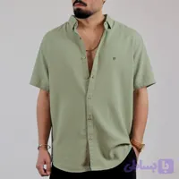 پیراهن مردانه ( لینن ) سبز ماچا