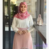 روسری نخ کاستوم طرح نسترن سایز 140 شیک و پوش