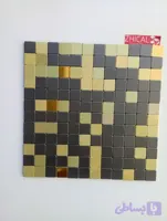 کاشی مابین کابینتی کامپوزیت طلایی مشکی مات وطلایی براق AJ983