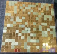 کاشی مابین کابینتی کامپوزیت طلایی براق وخشدار AJ995
