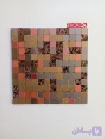 کاشی مابین کابینتی کامپوزیت مسی مات ومشکی براق وشرابی AJ984