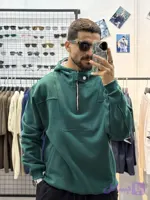 هودی نیم زیپ باکسی