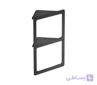 شلف حمام دو طبقه کنج پیچی رنگ مشکی مات سری B فانتونی کد S016