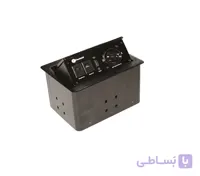 پریز برق مدل پاپ آپ P2O (تاچ) مکانیکی رنگ مشکی (2 سوکت برق یونیورسال و یک پورت تایپ C و یک پورت USB) فانتونی کد N331