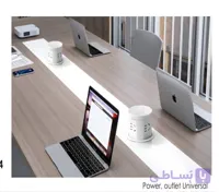 پریز برق لیفت آپ دستی مدل Flip Plug با رنگ مشکی 4 سوکت برق یونیورسال فانتونی کد N374