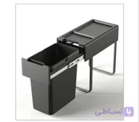 سطل تک مخزن زیر سینک ریلی آرامبند دارای براکت 9206 ملونی کد 9204