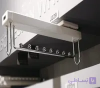 رگال سقفی ریلی داخل کمد لباس رنگ سفید ABS بدون آرامبند فانتونی کد J229