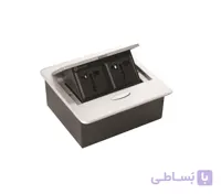 پریز برق پاپ آپ دکمه تاچ مکانیکی رنگ سیلور (2 سوکت برق یونیورسال) فانتونی کد N334