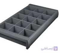 سینی مشبک ریلی داخل کمد لباس با فریم چرم رنگ دودی سایز 90 فانتونی کد J625