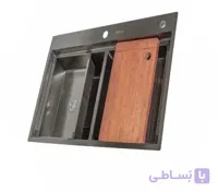 8850/2B سینک دو لگن روکار سایز 50*88 وارداتی داسی