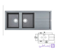 سینک گرانیتی داسی مدل RIVA