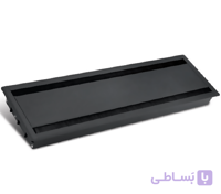 قاب داکت لولایی دوطرفه آلومینیومی رومیزی رنگ سیلور عمق 37mm , طول 300mm , عرض 150mm  فانتونی کد T346