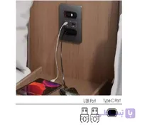 هاب شارژ به همراه کابل شارژ 80 سانتیمتری رنگ مشکی مدل Teno یک پورت USB و یک پورت تایپ C فانتونی کد N369