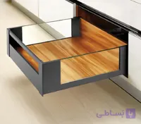 ریل بدنه دار اسلیم شیشه اینر 40 کیلوگرمی نوک مدادی با فرانت آلومینیوم ارتفاع 193 میلیمتر عمق 50 فانتونی کد B520