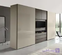 مکانیزم این لاین خطی برقی دو درب متقارن جهت کمد میز TV و کتابخانه 270 سانتی متر (هر درب 90 سانتی متر) فانتونی کد K079