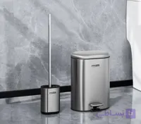 ست سطل زباله و براش سیلیکونی HTN مدل HTB031