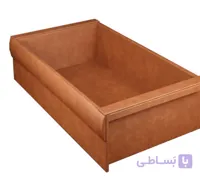 باکس ریلی داخل کمد لباس بافریم چرم رنگ شتری سایز 90 فانتونی کد J609