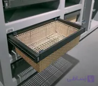 سبد حصیری ریلی داخل کمد لباس رنگ مشکی ABS سایز 60 فانتونی کد J215