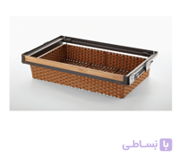 سبد حصیری ریلی داخل کمد با فرانت چوب Neka Wood Series یونی هوپر کد WS4141