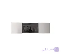 پریز برق دو طرفه اسلاید بازشو مدل اسلیم پلاس رنگ سیلور (2 سوکت برق و 1 پورت USB و 1 پورت اینترنت و 1 پورت تلفن و 1 پورت HDMI) فانتونی کد N322