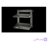جای البسه و کفش 2 طبقه ریل از پهلو رنگ موکا ملونی کد 8022
