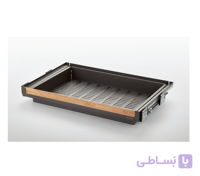 طبقه کشویی فلزی ریلی داخل کمد با فرانت چوب Neka Wood Series یونی هوپر کد WS4142