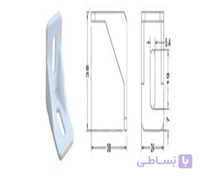 گونیا مثلثی مدل J9 دو پیچ ریگلاژی رنگ سفید فانتونی کد M156