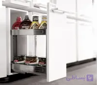 سوپر جا بطری زیر صفحه تمام استیل دوطبقه ریل از کف یونیت عرض 50 فانتونی کد F143