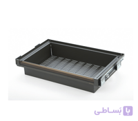 طبقه کشویی فلزی ریلی داخل کمد با فرانت شیشه Neka Glass Series یونی هوپر کد WS4142G