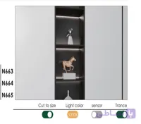 چراغ LED انتهای شلف چوبی با نور دو طرفه مدل ویترا (Vitra) عرض 90 سانتیمتر فانتونی کد N664