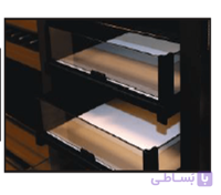کشو ریلی شیشه ای داخل کمد رنگ مشکی طرح ایتالین سایز 60 فانتونی کد J509