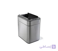 سطل زباله 25 لیتری هوشمند سنسور دار رنگ سفید با درب پروانه ای و سطل داخلی HTN کد HTD507-25L