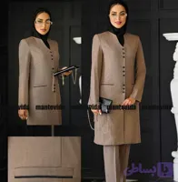 مانتو شلوار اداری تابستانی چهارخونه ریز کد 571