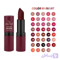 رژ لب جامد مات و مخملی گلدن رز Golden Rose مدل GR Velvet Matte Lipstick