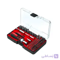 ست پیچ گوشتی معمولی و ساعتی و بکس 55 عددی توسن مدل4820