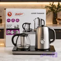 چای ساز مایر مدل MR1536 ظرفیت ۱.۷ لیتر با کتری استیل ضد زنگ