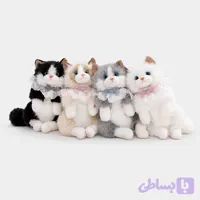 کوله عروسکی گربه موزیکال ۴۵ سانتی | کوله‌پشتی پولیشی با صدای گربه