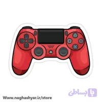 استیکر دسته بازی ps4 قرمز