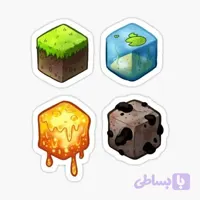 استیکر های بلوک minecraft