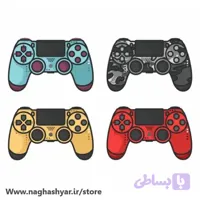 پک استیکر دسته بازی ps4 مجموعه 4 عددی