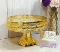 5032 شکلات تک پایه طلایی درب شیشه ای جاویدان(8) -ارسال رایگان