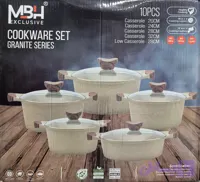سرویس قابلمه ۱۰ پارچه MBH Exclusive سری Granite