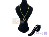 نیم ست کریستال اشکی و مروارید کد 406