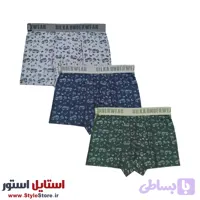شورت نیم پا مردانه سیلکا طرح فولکس کد STS-1987 مجموعه 3 عددی