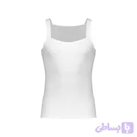 زیرپوش رکابی یقه خشتی حجت رنگ سفید